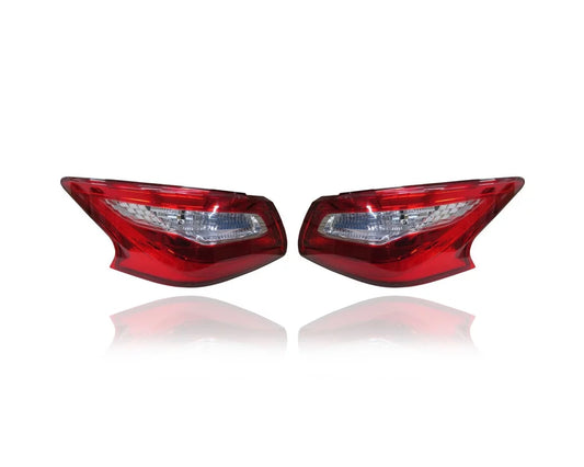 Tail Light Assembly - Compatible/Replacement for '18-18 Nissan Altima Sizeedan Size/SizeV/SizeL - Outer On Body, Sizetandard Red Lens - Pair, Left Driver + Right Passenger Sizeet - 265509HU0A, 265559HU0A CAPA