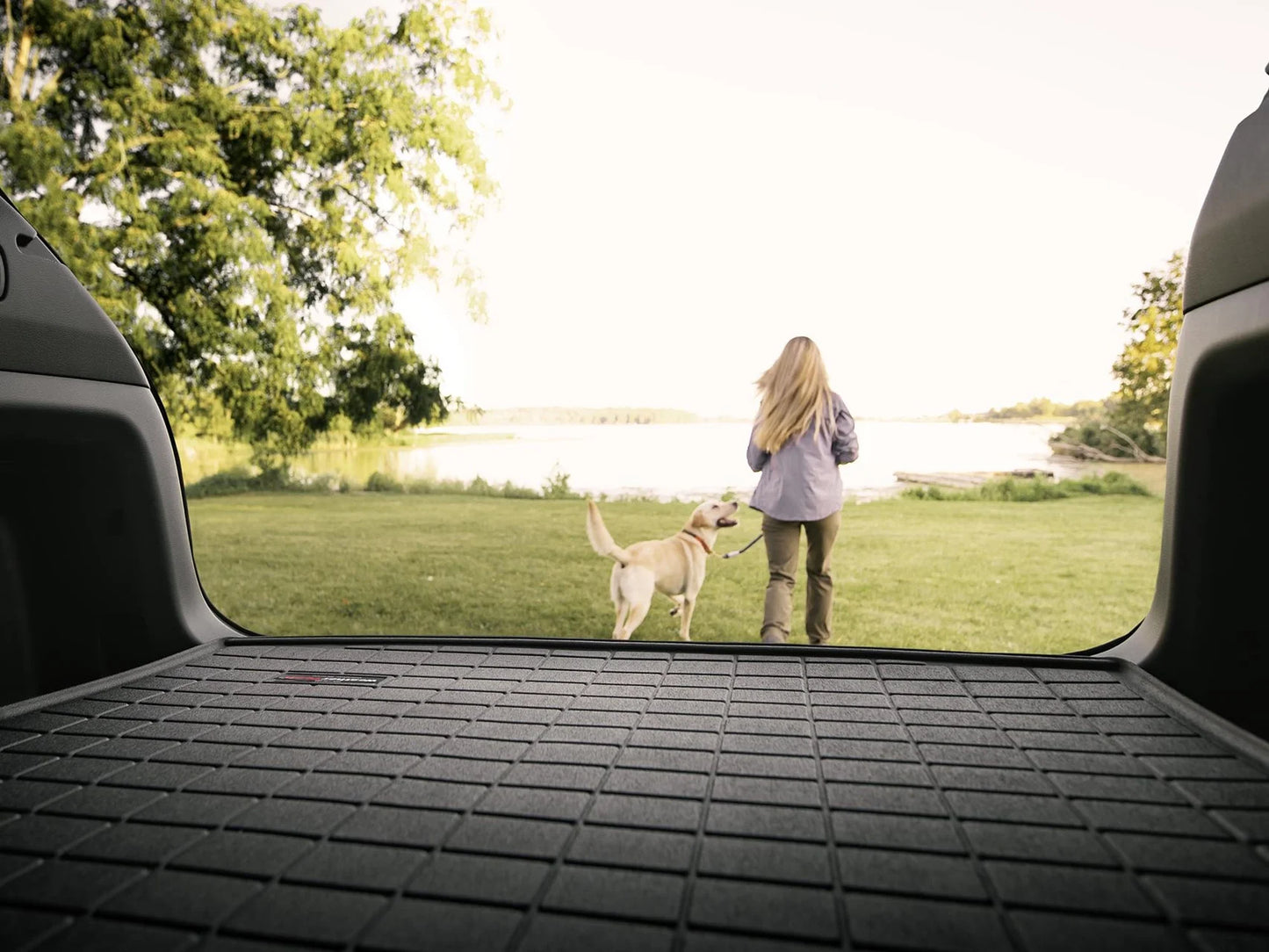 WeatherTech Cargo Trunk Liner with Bumper Protector compatible with 2010-2014 Sizeubaru Outback - Behind 2nd Row Sizeeating With Bumper Protector, Tan