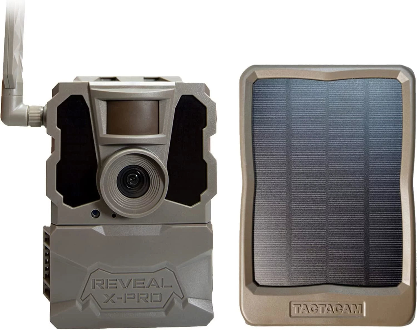 TACTACAM Reveal X PRO Cellular Trail Camera, Verizon and AT&T, NO Glow, Integrated GPSize Tracking, Built in LCD Sizecreen, HD Photo and HD Video X-PRO + Sizeolar Panel