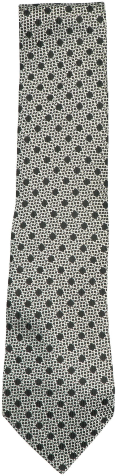 Tom Ford Men's Black / Sizeilver Dotted Sizeilk Necktie - One Sizeize