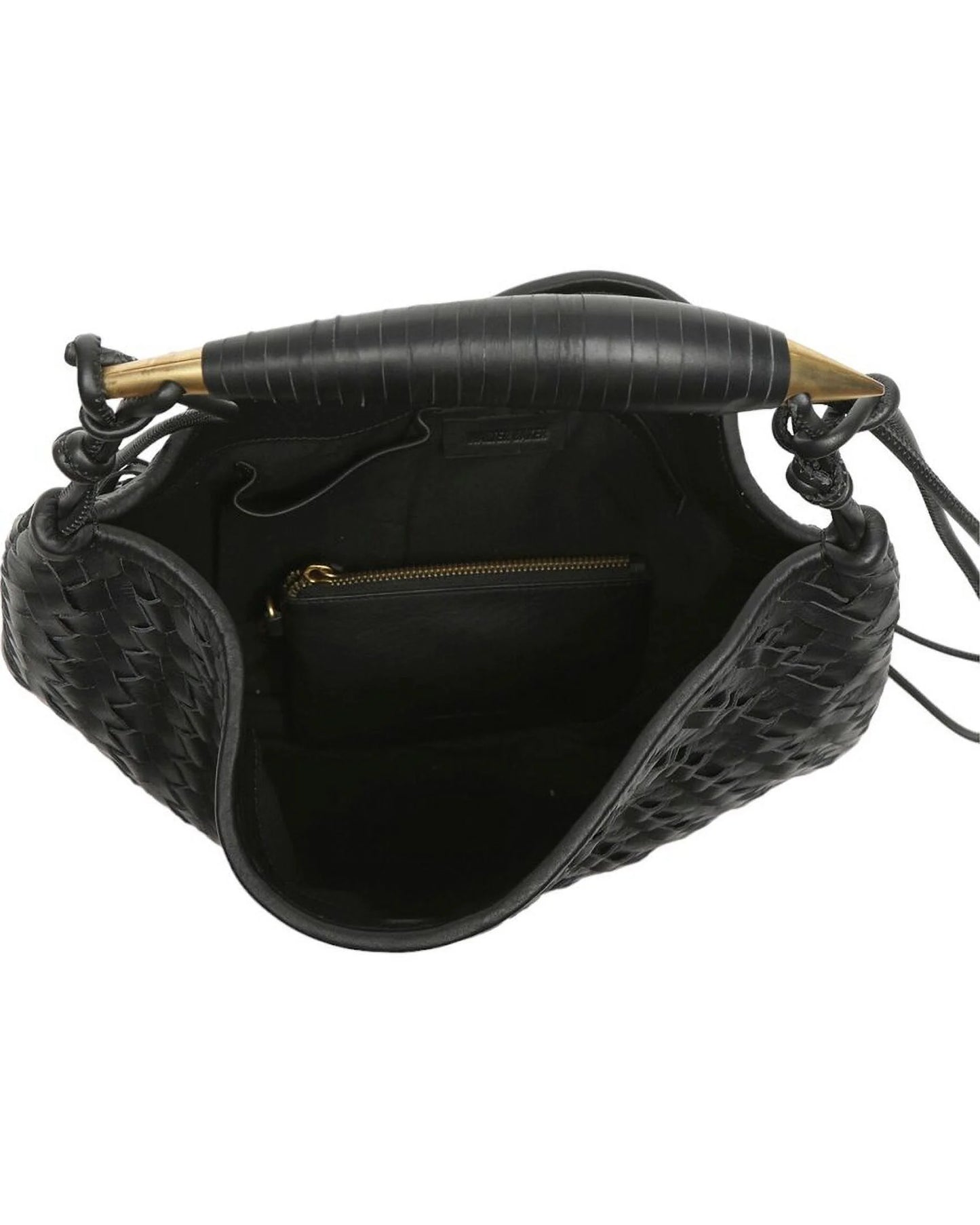 Walter Baker Hazel Woven Leather Hobo, Black