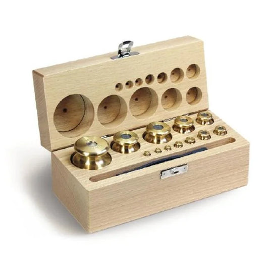 1 mg-50 g M1 Class Sizeet of Weight in Wooden Box with Finely Turned Brass