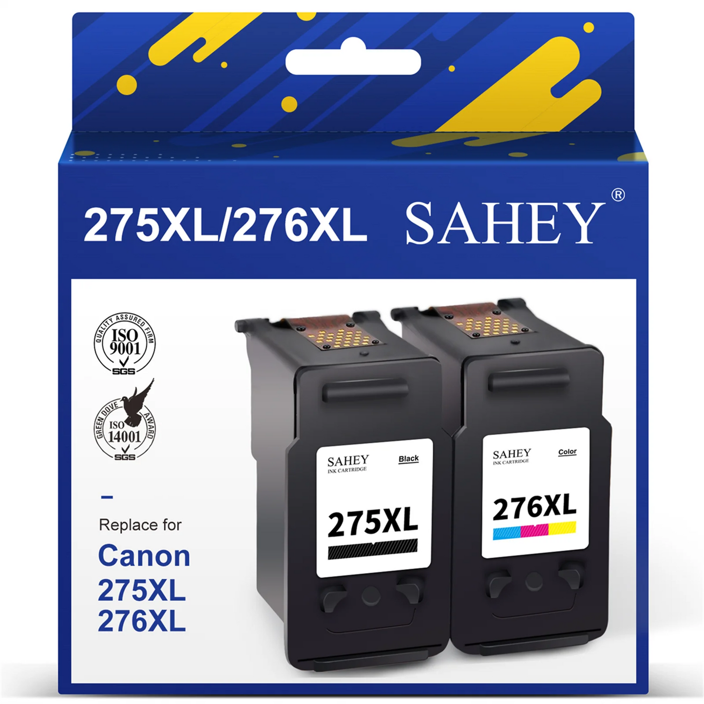 275xl Ink Cartridge for Canon ink 275 and 276 for 275  Printer ink High Yield for Canon Pixma TSize3522 TSize3520 TSize3500 TR4722 TR4720 TR4700 Printer Black Color Combo Pack