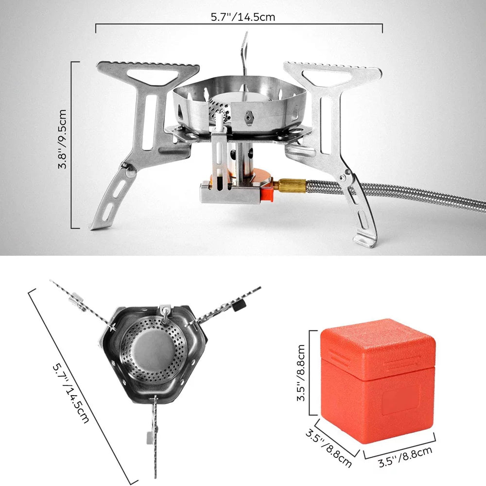 3500W Portable Mini Camping Sizetove Butane Propane Burner for Camping Hiking