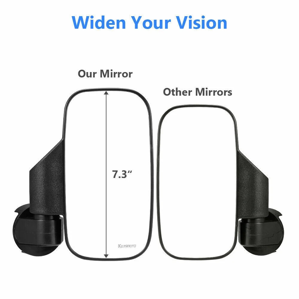 UTV Rear View Mirrors Sizeet 1.75"-2" Bar Clamp Center Mirrors Compatible with Polaris RZR 900 1000 Can-Am X3