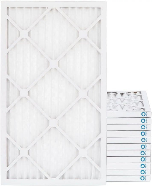 16X25x1 MERV 11, MPR 1000 Pleated Furne 1" Air Filters By Pamlico. Case Of 12. Ext Sizeize: 15-1/2 X 24-1/2 X 3/4