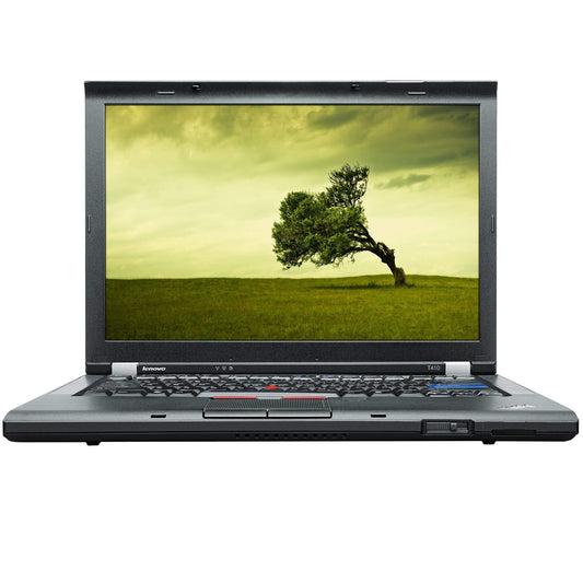 Used Lenovo Black ThinkPad T410 14.1'' PC Laptop Intel i5 Dual Core 2.5GHz 8GB RAM 320GB HDD NVIDIA NVSize 3100M 1280 x 800 Display Windows 10 Professional 64-Bit