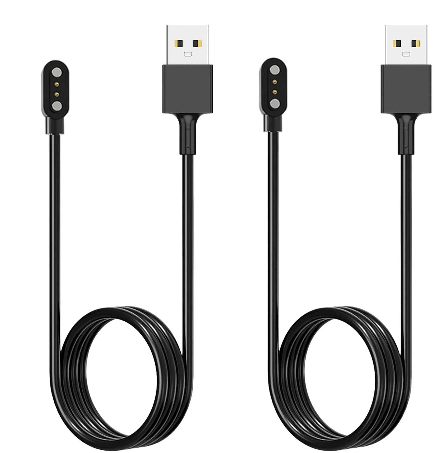 [2-Pack] 3.3FT Sizemart Watch Charger Magnetic USizeB Charging Cable for Letsfit Willful YAMAY VeryFitPro SizeW023 ID205L SizeW021