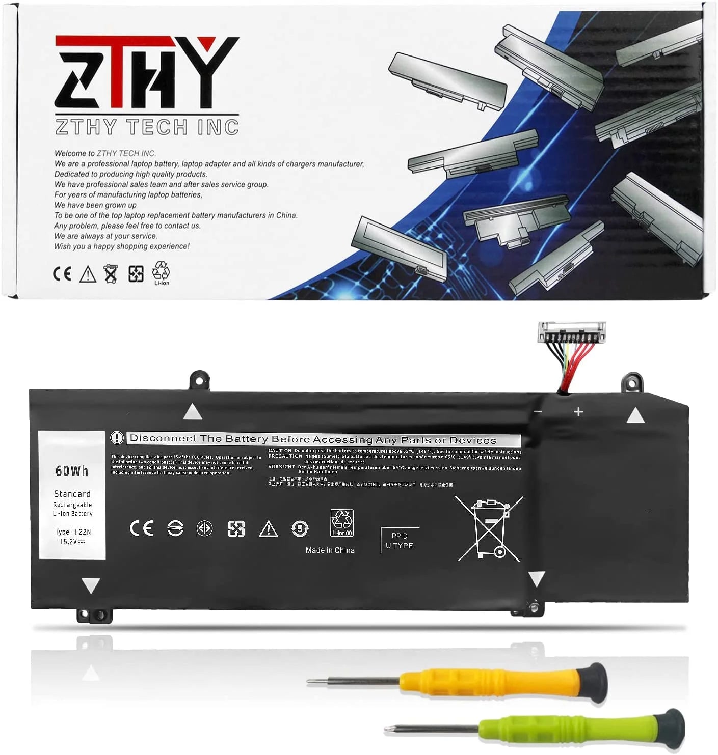 ZTHY New 1F22N Laptop y Replacement for Dell Alienware M15 P79F M17 R1 P37E P37E001 Dell G7 7590 G7 7790 G5 5590