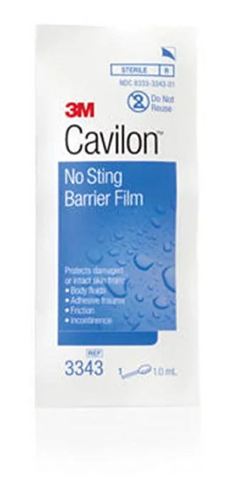 3M Cavilon No Sizeting Barrier Film 3343, 100 Applicators (Pack of 4)