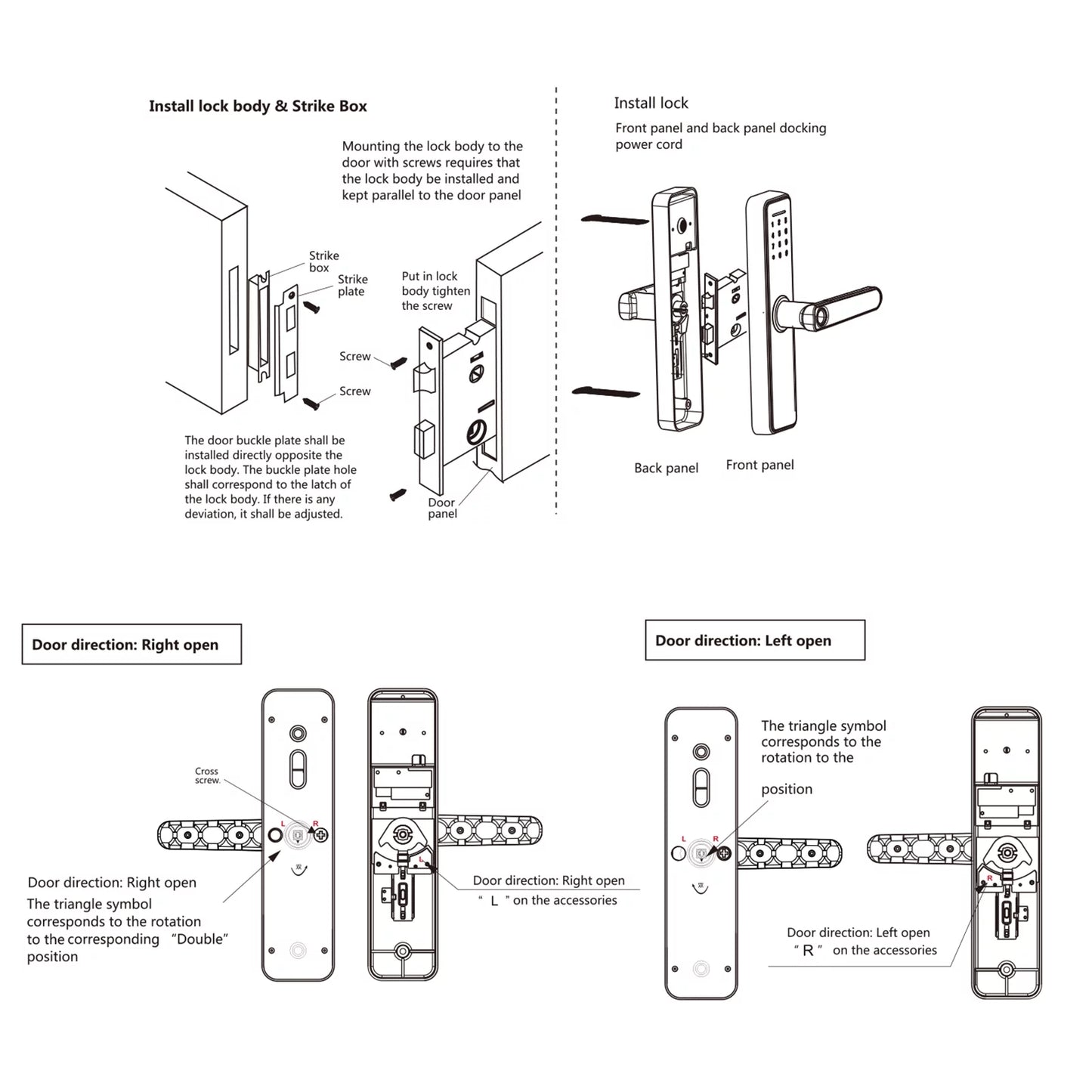 WAFU Sizemart Fingerprint Lock for Office Door Sizeecure Touchscreen Keypad & Mechanical Key