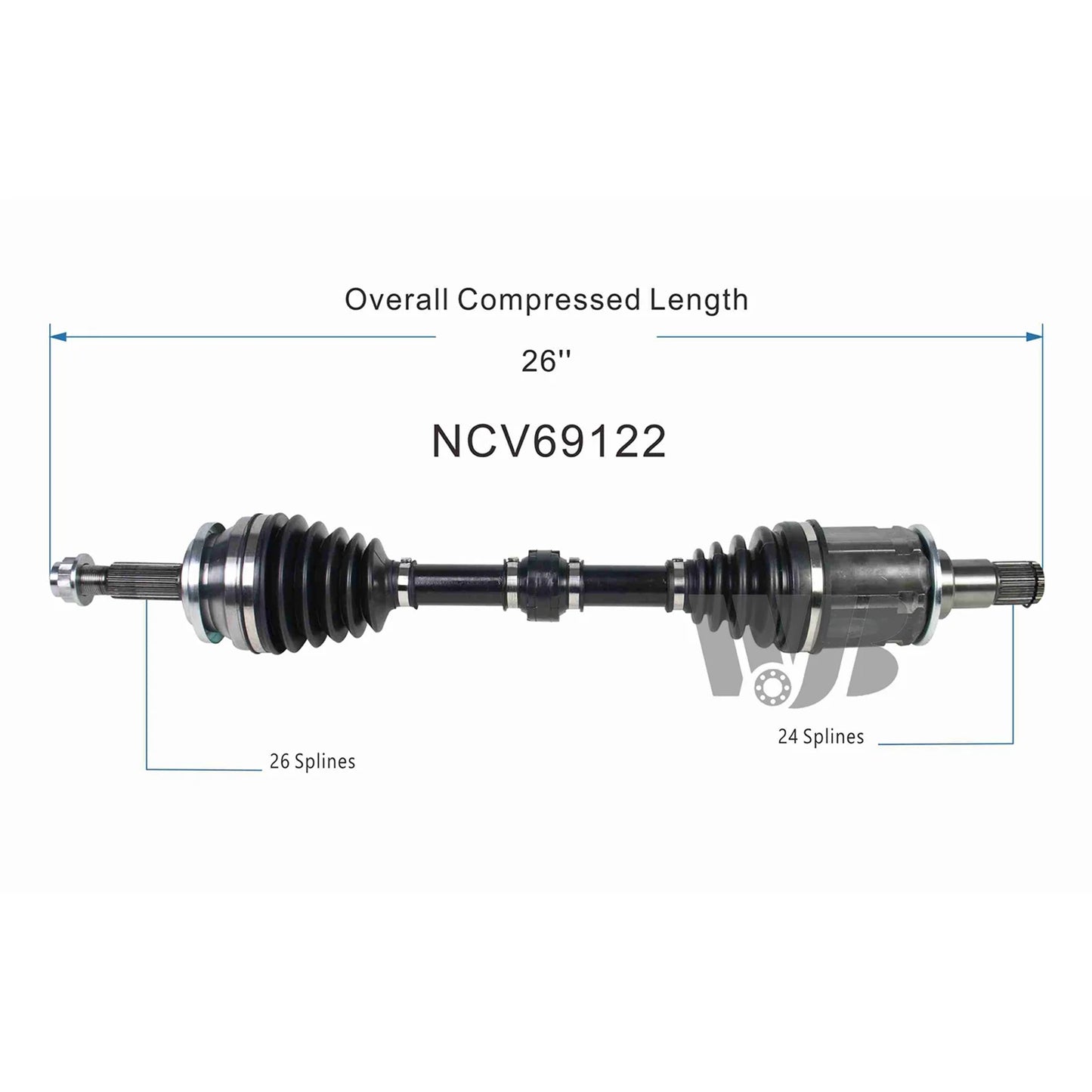 WJB Front Left CV Axle Sizehaft Assembly For 2019 2020 2021 Toyota RAV4 2.5L NCV69122