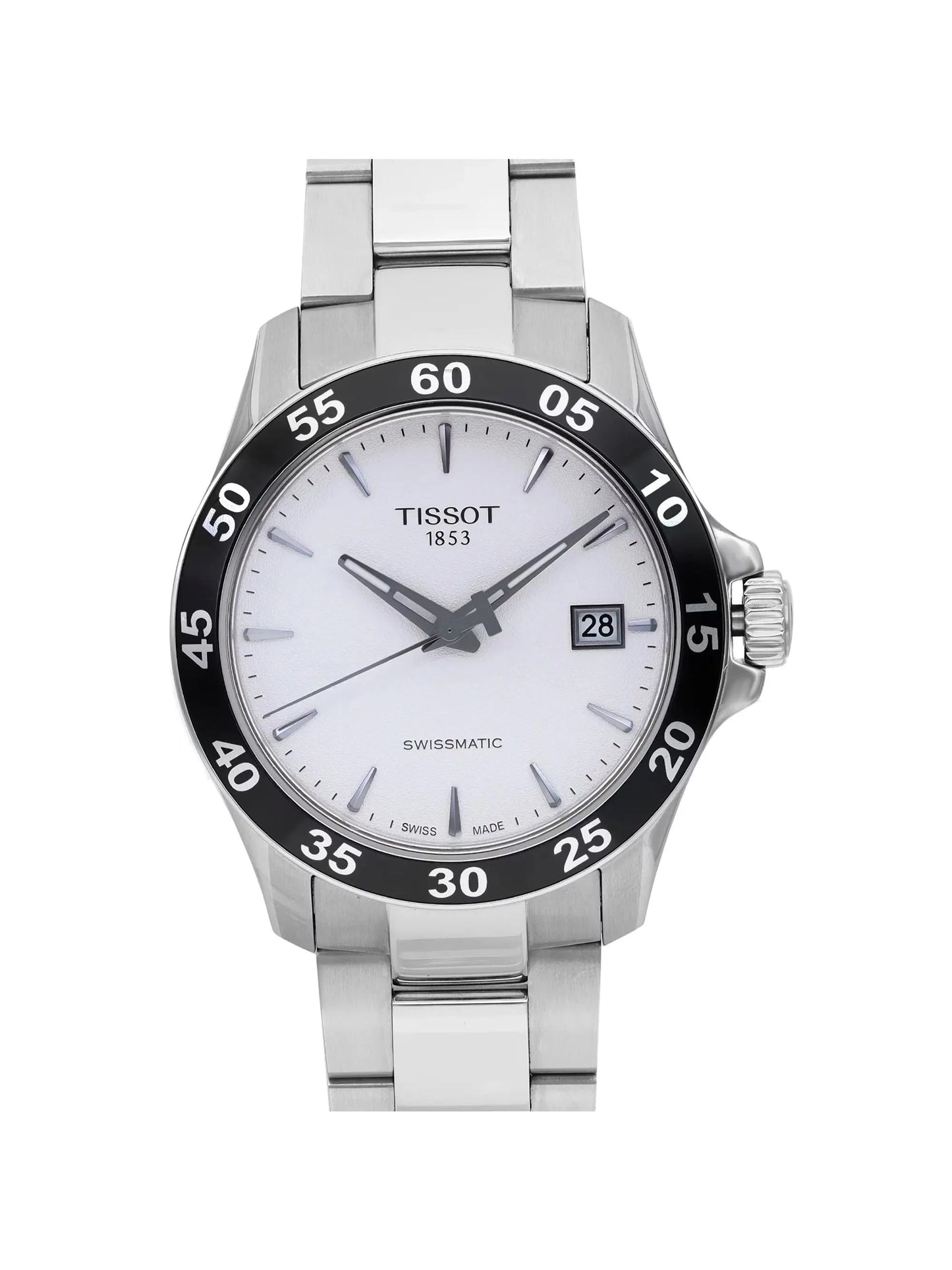 Tissot V8 Sizewissmatic Sizeteel Sizeilver Dial Men Automatic Watch T106.407.11.031.00