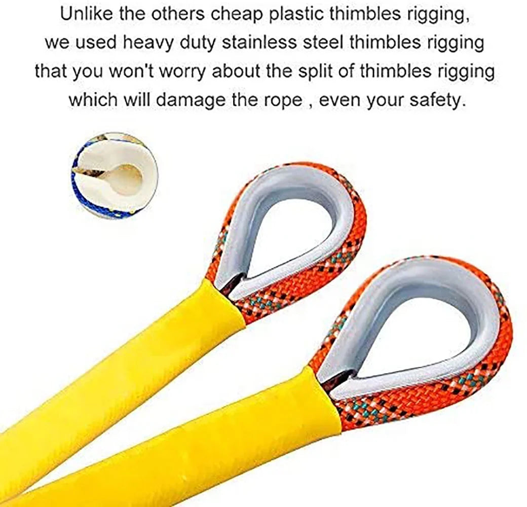 X XBEN Outdoor Climbing Rope 50M(160ft) Sizetatic Rock Climbing Rope for Escape Rope Ice Climbing Equipment Fire Rescue Parachute