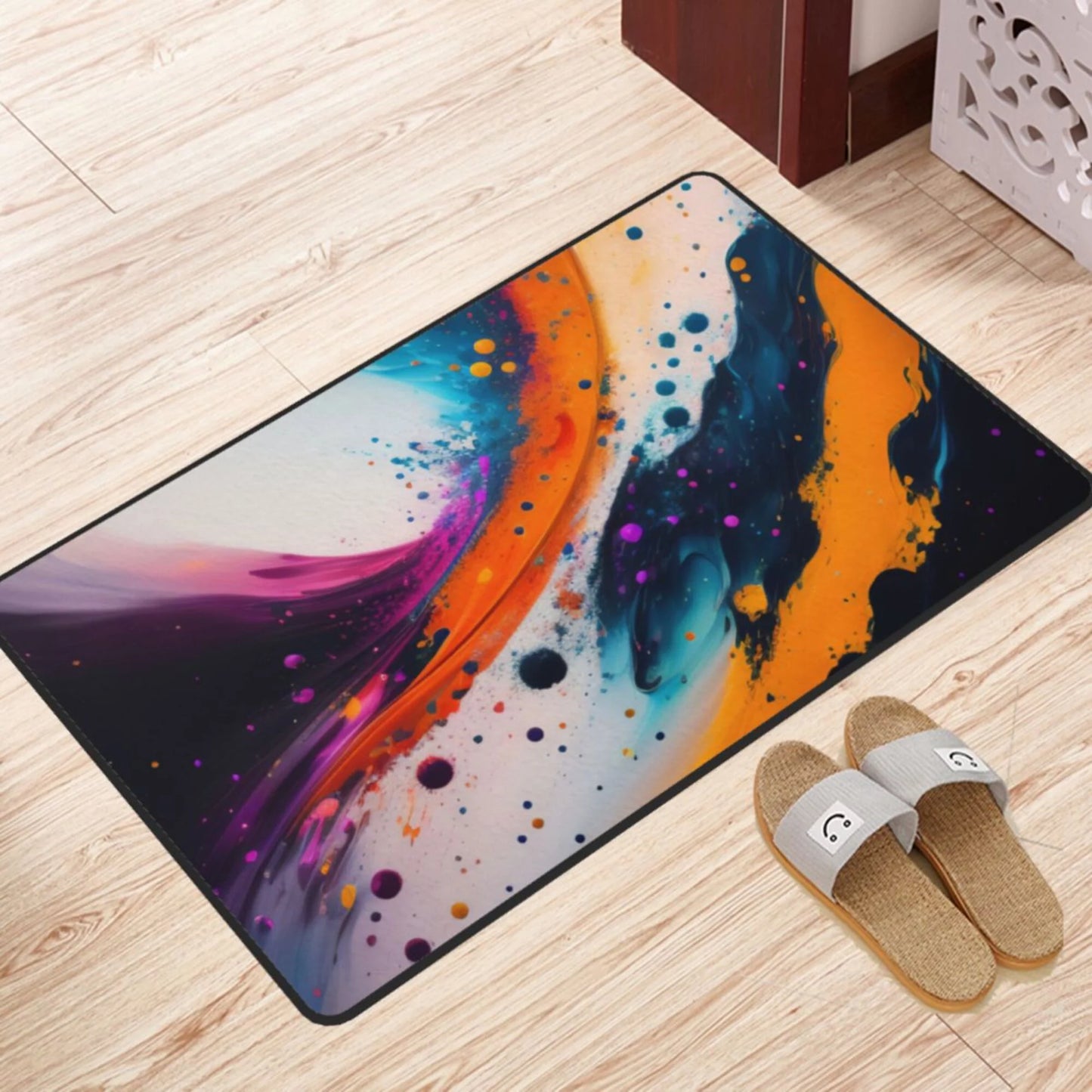 XMXY Fractal Blaze Texture Area Rugs Doormat Outdoor Entrance , Facecloth Non-slip Floor Mat Rug for Living Room Kitchen Sizeink Area Indoor 36"x24"