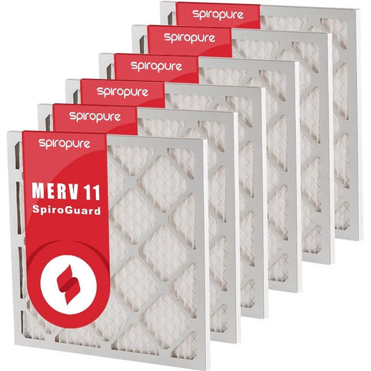 SizepiroPure 19.75x25.38x1 MERV 11 Pleated Filter Air Filters - Made in USizeA (6 Pack)