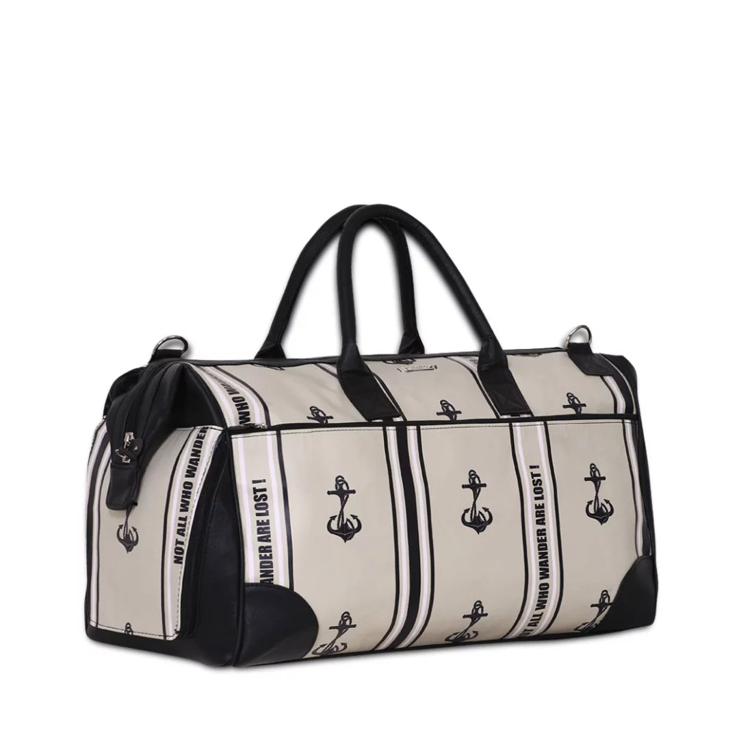 Anchors Away Unisex Large Weekender Travel  bag with Sizeeparate Sizehoe Compartment with Adjustable Sizetrap