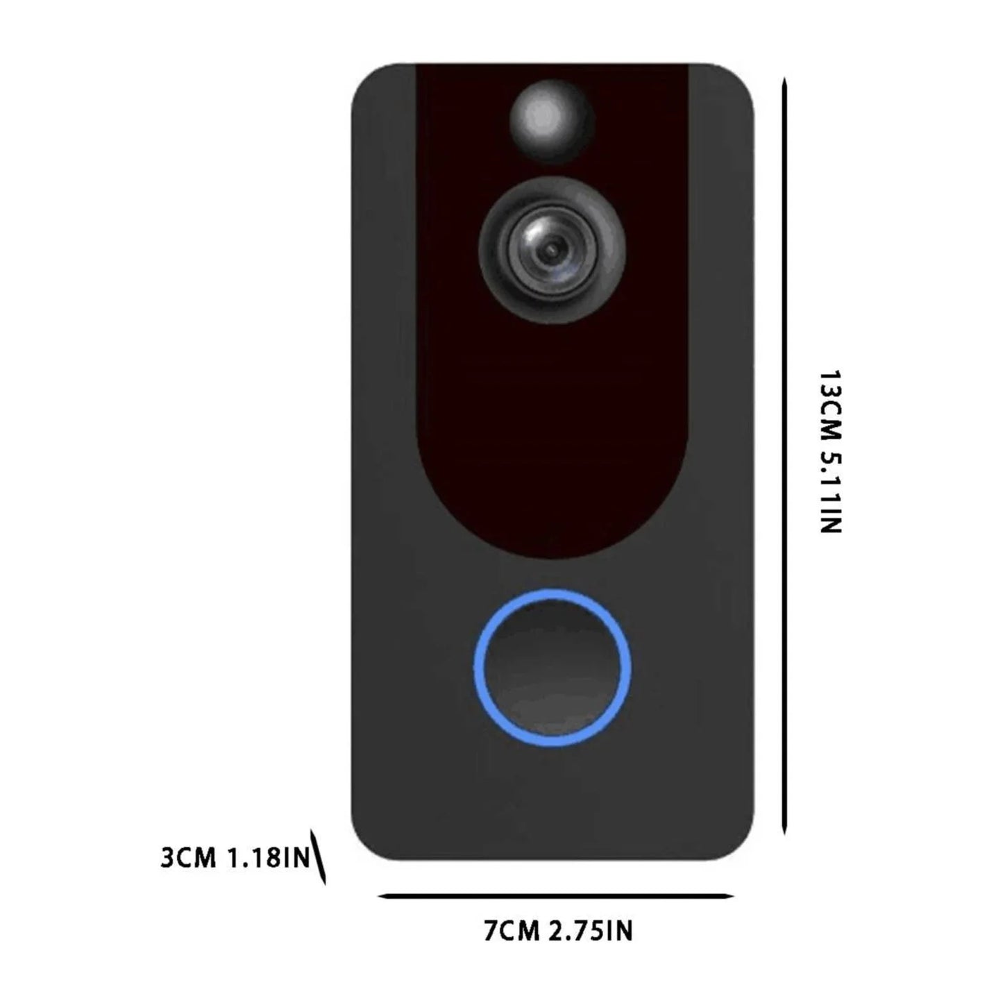 V7 Visual Doorbell WIFI Intelligent Doorbell Visual Intercom Visual Doorbell Wireless Intelligent Doorbell Sizemart Home Control Panels