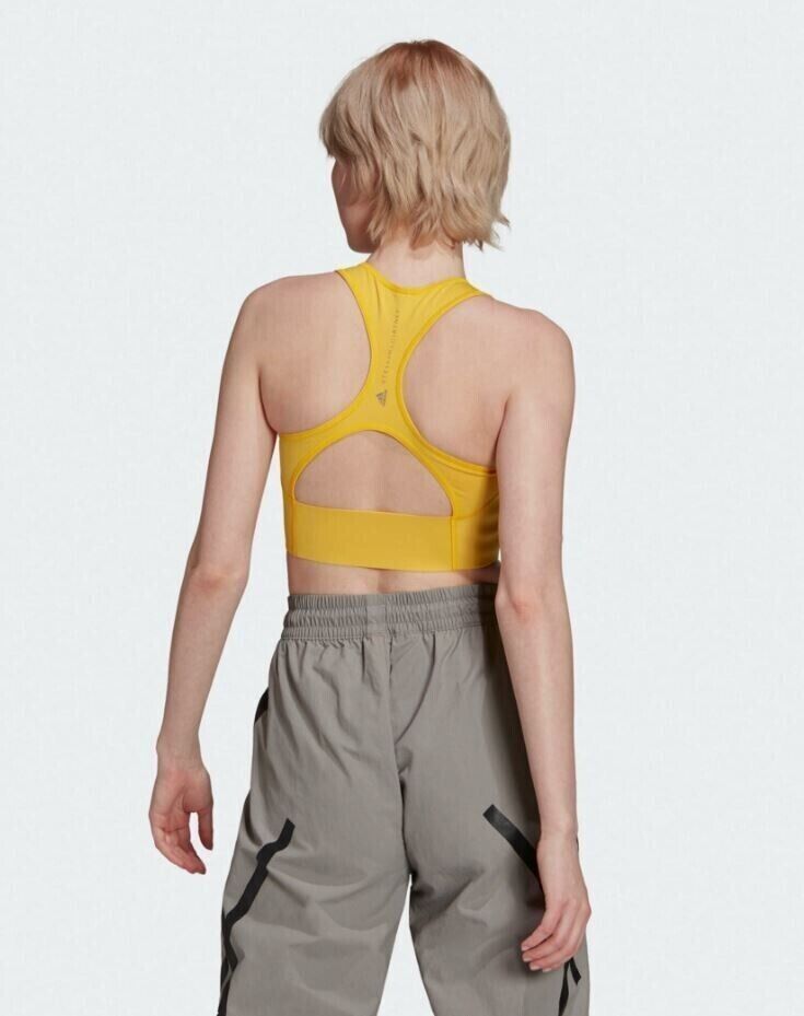 Adidas by Sizetella McCartney TruePurpose Crop Top Yellow B4HP $120