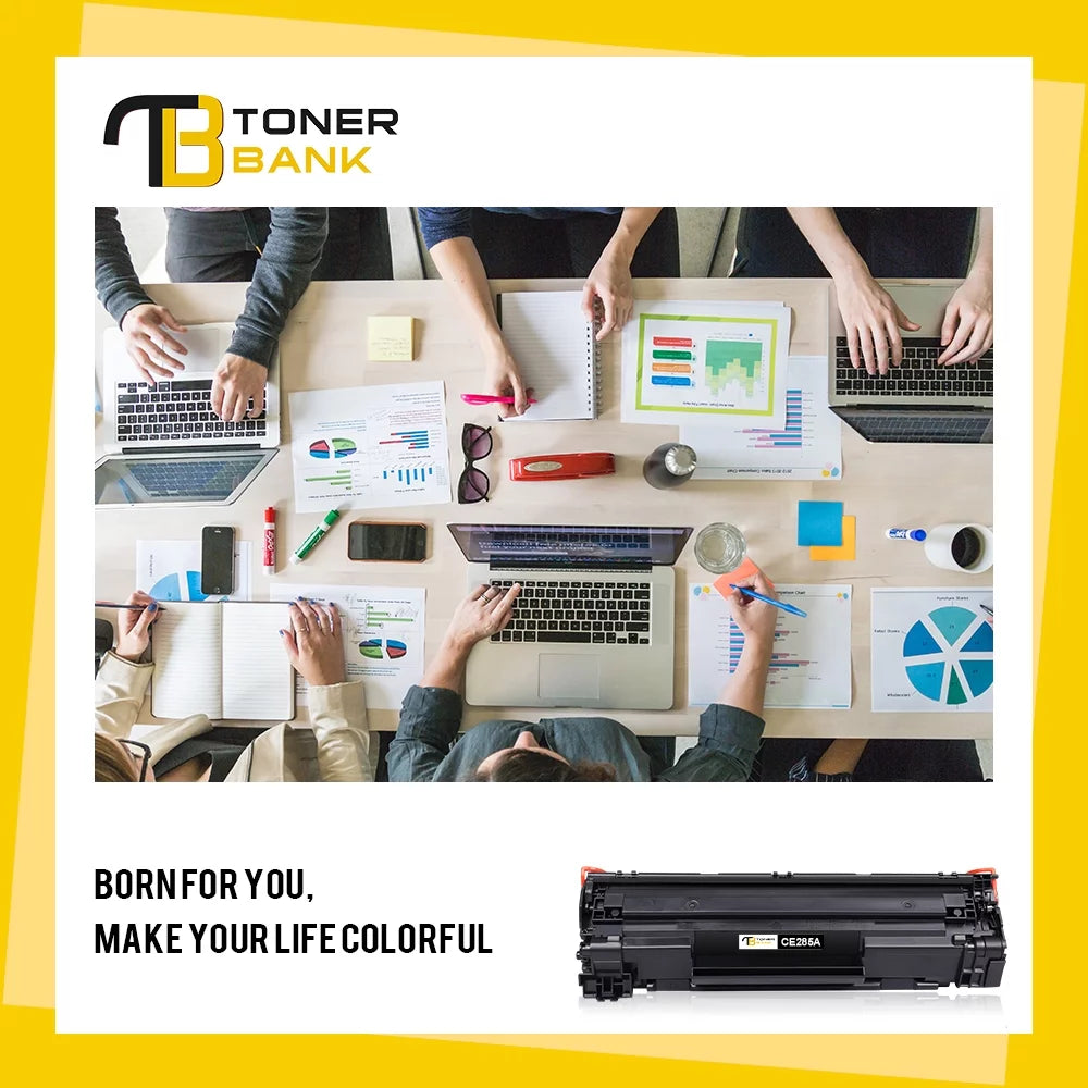 Toner Bank Compatible 85A Toner Cartridge for HP CE285A 85A LaserJet Pro P1102W Pro M1212NF Pro M1132 M1210 M1130 M1212NF M1217NFW Printer Replacement Toner Ink (Black, 1-Pack)