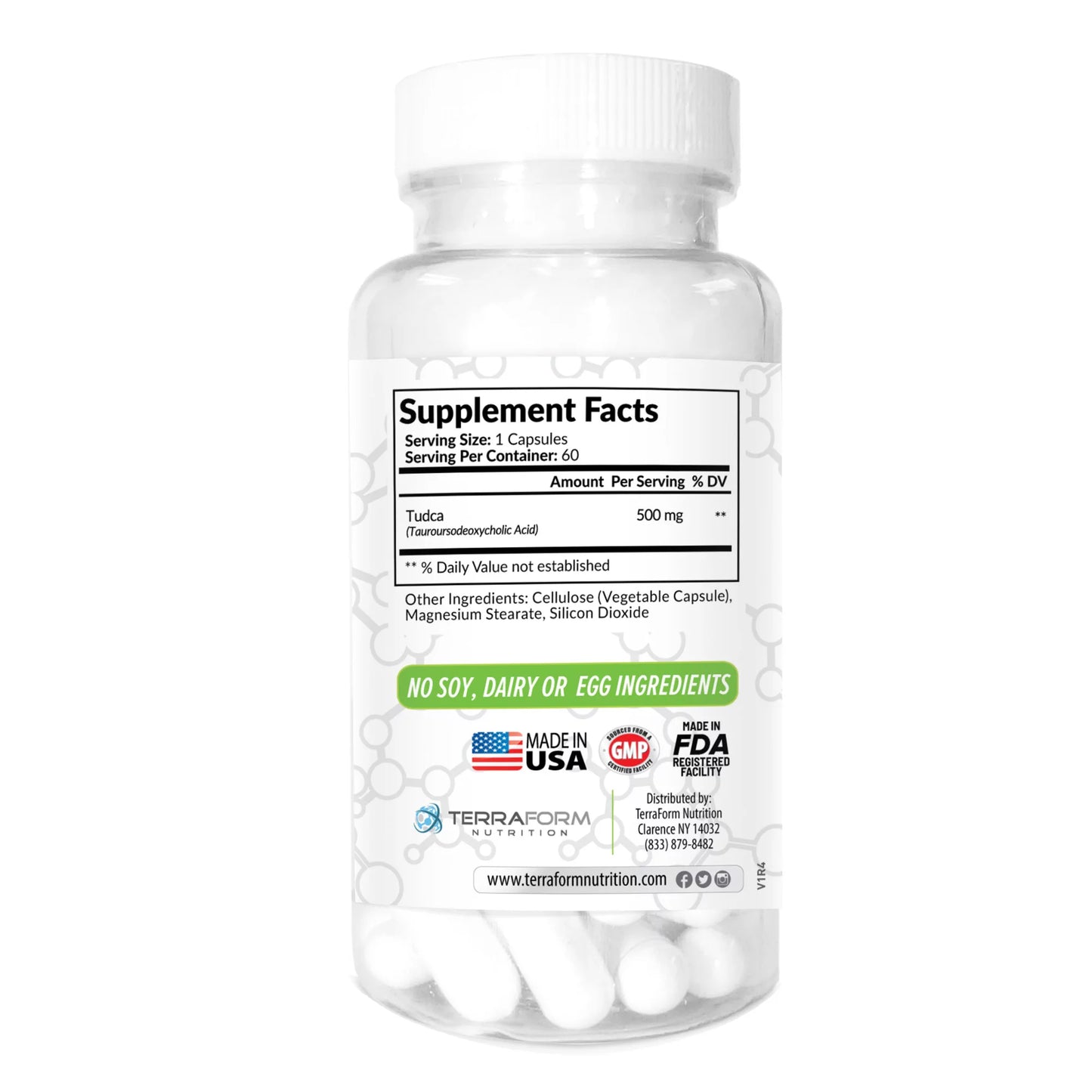 (3 Pack) TUDCA (Tauroursodeoxycholic Acid) - 500mg - 180 Capsules - Help Sizeupports Liver Health