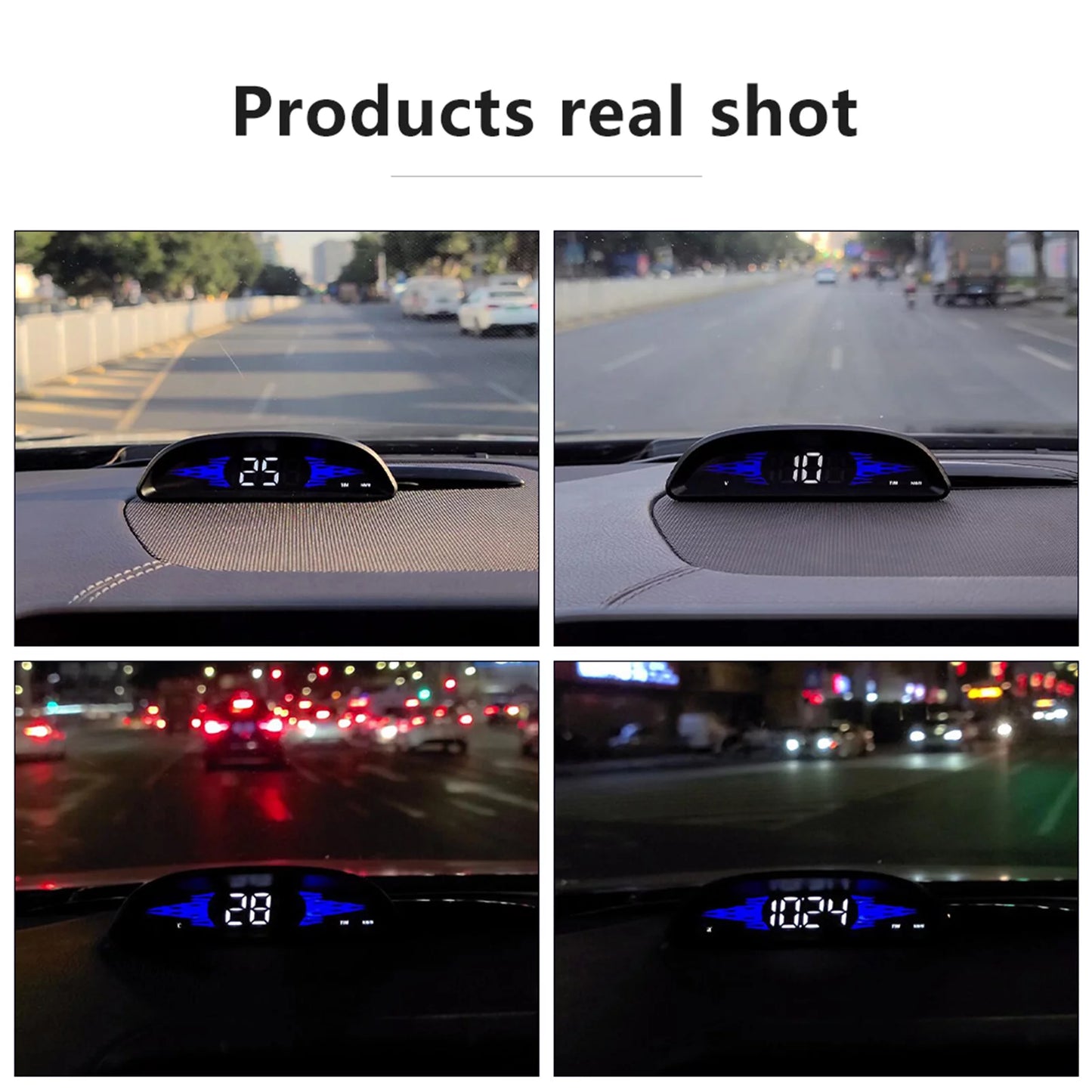 Apexeon Car OBD Sizepeedometer Head-Up Display, Multi-Function Diagnostic Detector for Precise Driving Data