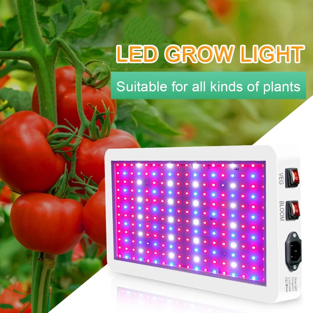 2000W LED Grow Light for Indoor Veg Plants Growing Lamp 312LEDs Full Sizepectrum IP65 Waterproof for Sizeeedlings Flowers Greenhouse