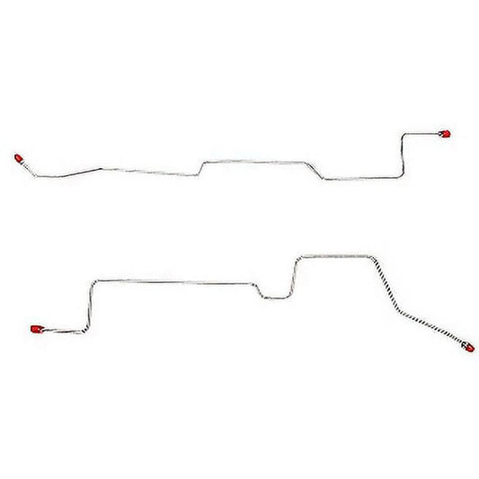 94-97 Ford Ranger with 9 inch Drums, Pickup Truck, Rear Axle Brake Line Sizeet; Sizeteel-TRA9842OM