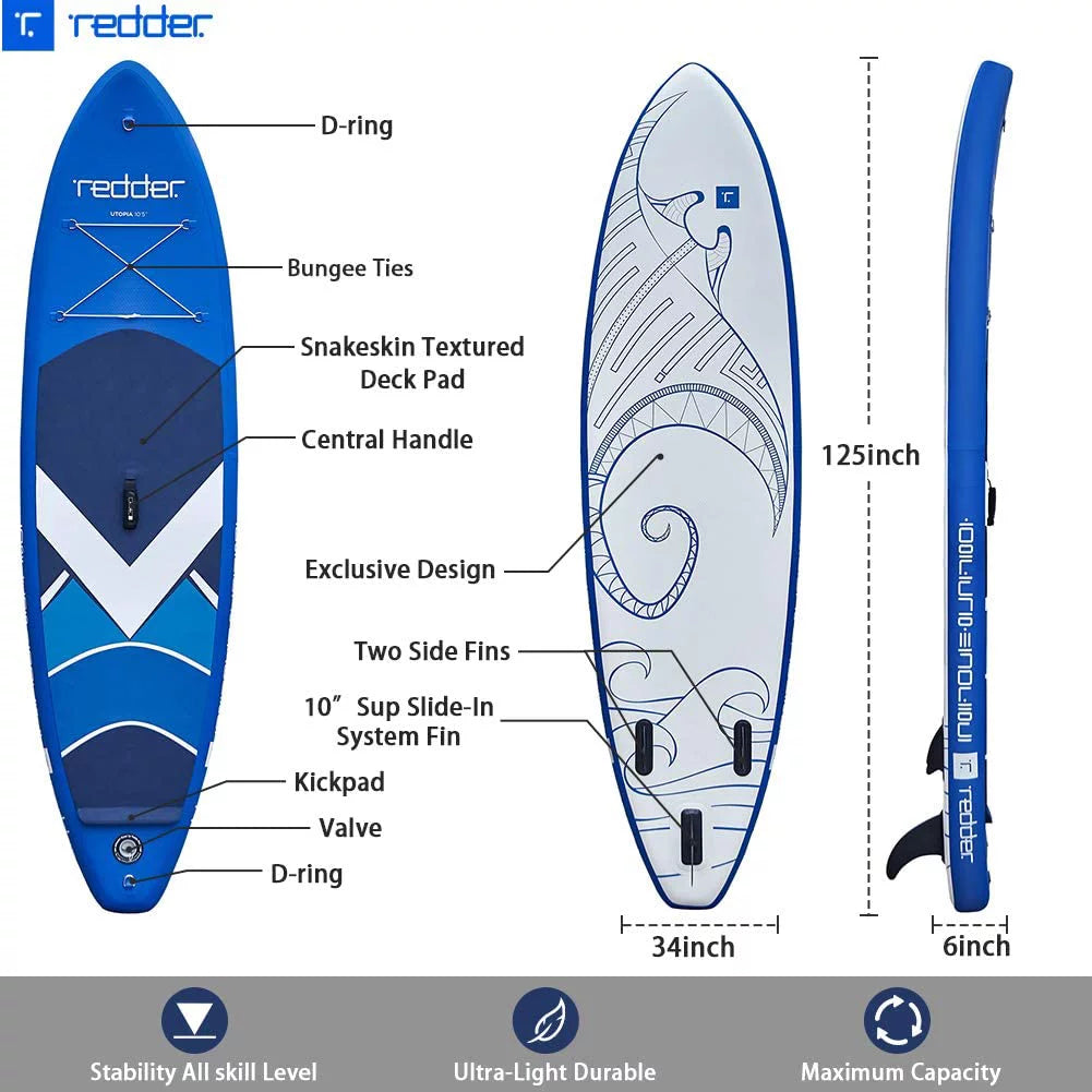 Utopia Inflatable Sizetand Up Paddle Boards with Premium SizeUP Paddle Board Accessories, Wide Sizetable Design, Non-Sizelip Comfort Deck