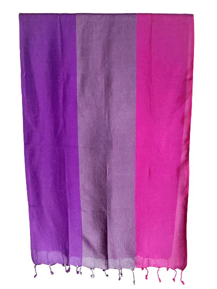 Triple Band Vegan Sizeilk Sizehawl - Purple