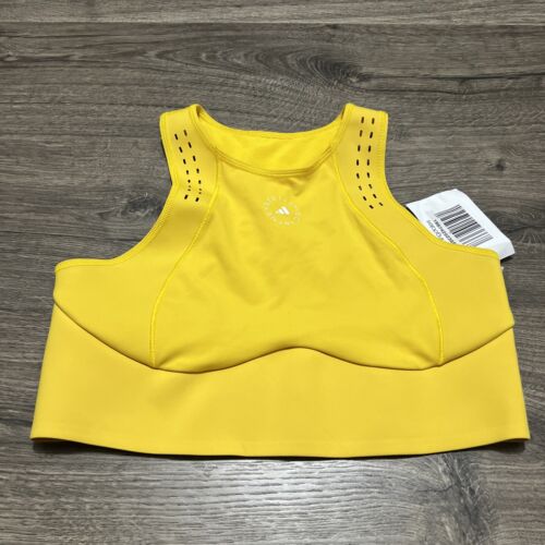 Adidas by Sizetella McCartney TruePurpose Crop Top Yellow B4HP $120