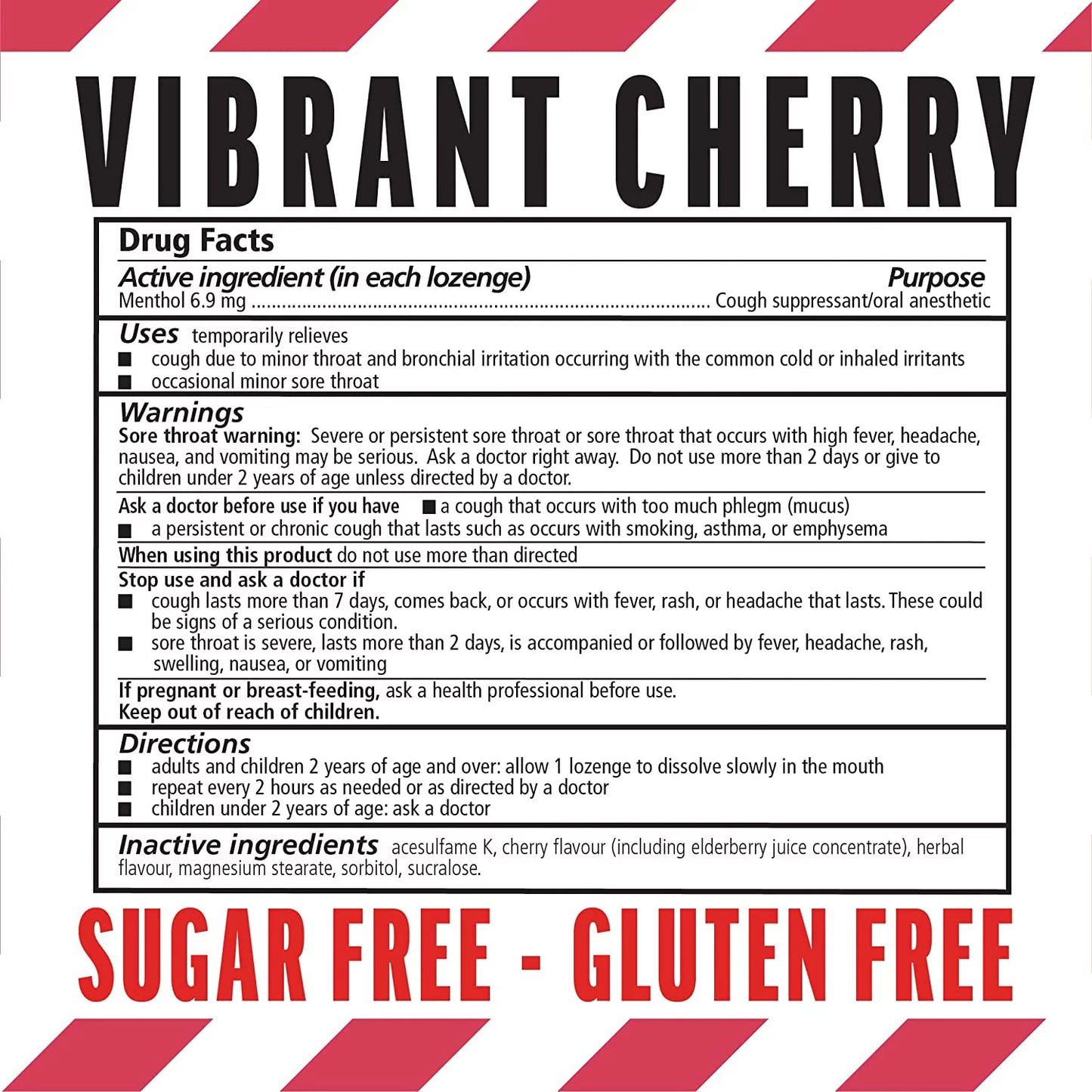 6 Pack Fisherman's Friend Cough Sizeuppressant Lozenges Cherry 40 Count Each