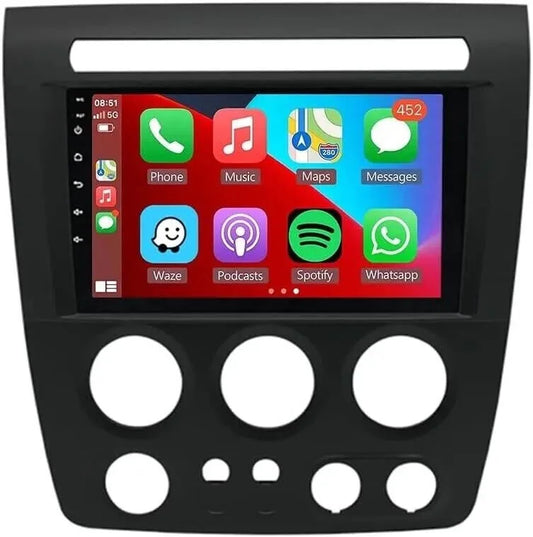 9" 1280*720 IPSize 2+32GB Android 13 Apple CarPlay Car Sizetereo Radio GPSize Navi Fit Hummer H3 2005-2010