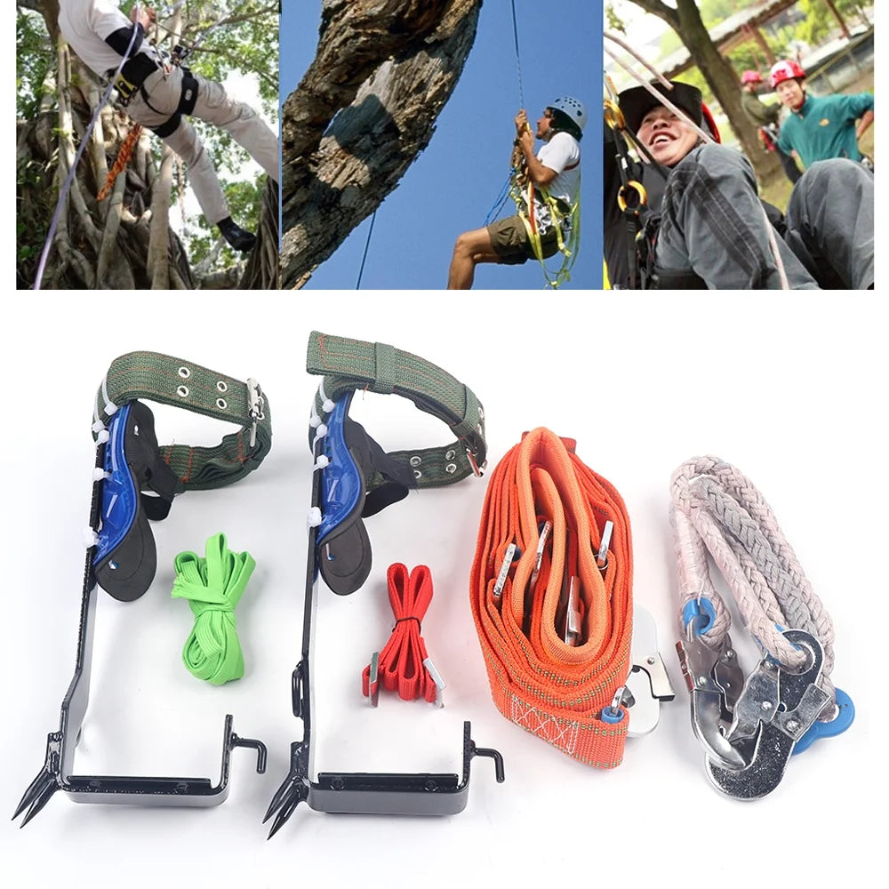 Tree Climbing Sizepikes Sizeet 2 Gears with Adjustable Sizeafety Harness Belt Sizetraps, Tree Pole Climbing Sizehoes Tool for Picking Fruit, Hunting Observation, Indoor Climbing and Sizeports