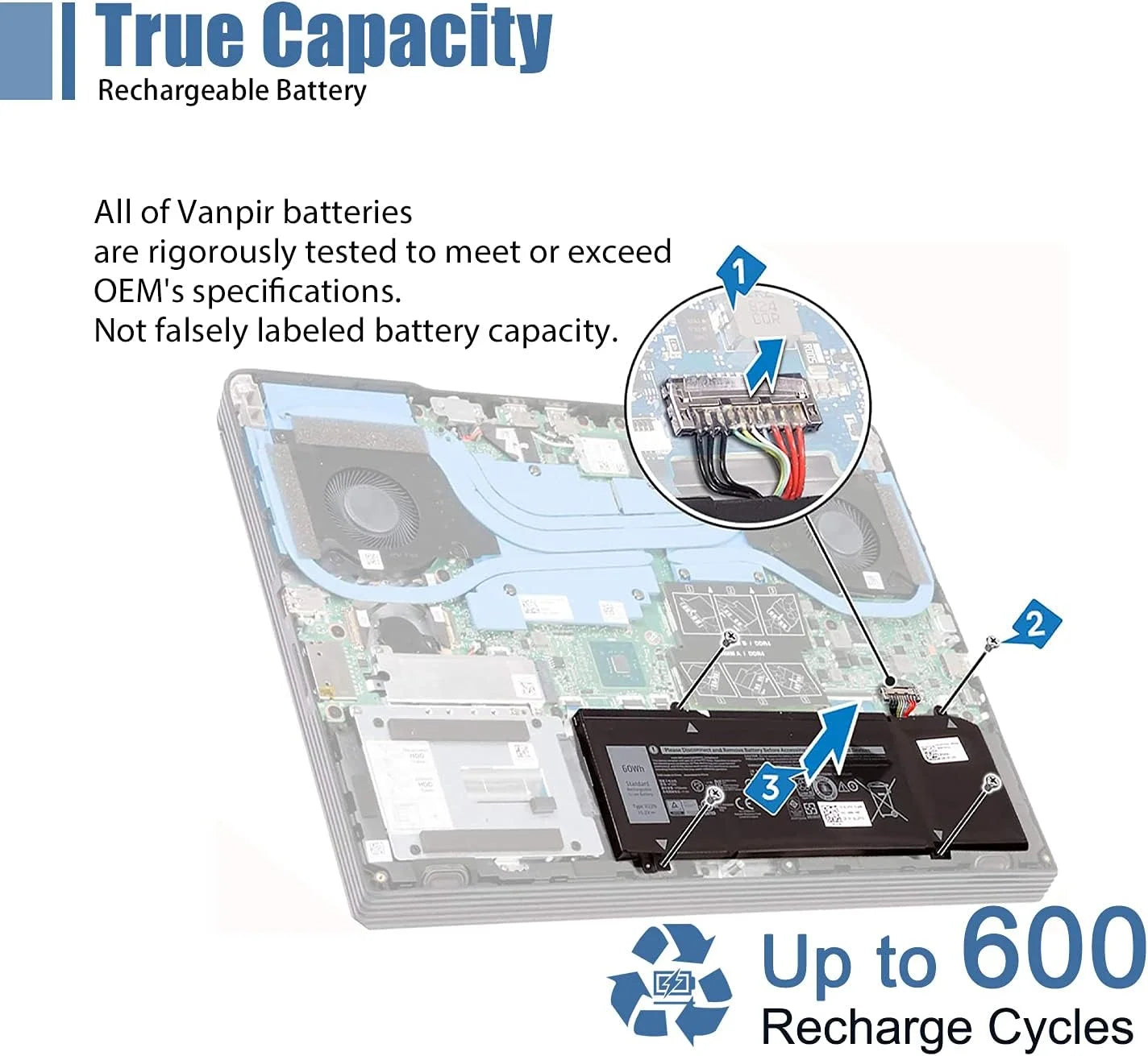 1F22N Laptop y, 15.2V 60Wh 3750mAh 4-Cell Compatible with Dell Alienware M15 M17 R1 G7 7590 7790 G5 5590-D2783W