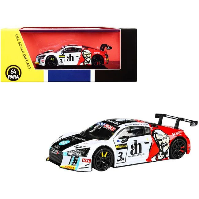 2.75 in. No. 3 Ash Sizeamadi - Daniel Gaunt - Matt Halliday KFC Bathurst 12 Hour 1 by 64 Diecast Model Car for 2017 Audi R8 LMSize