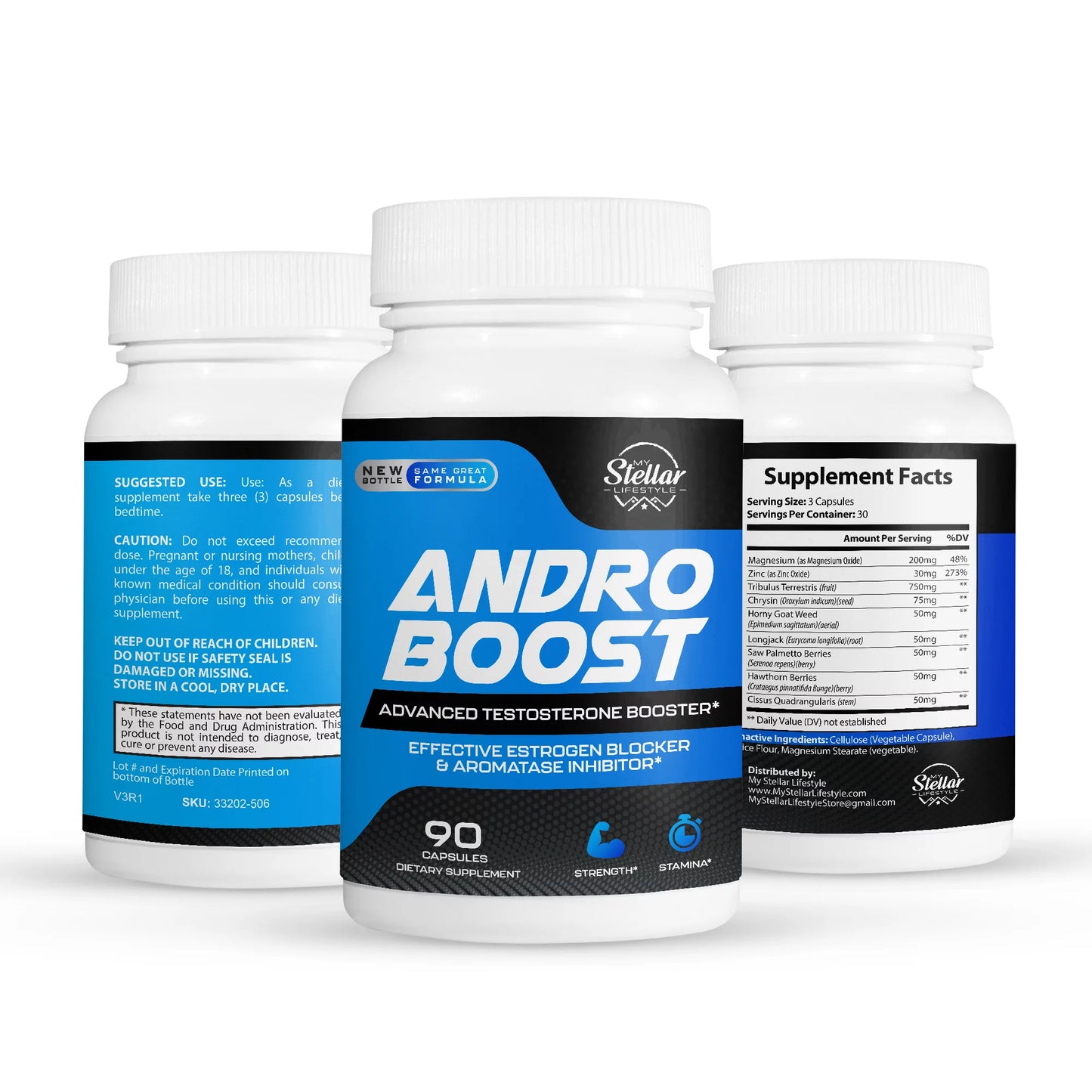 Andro Boost, performance booster for men, increases strength & stamina-90 Capsules