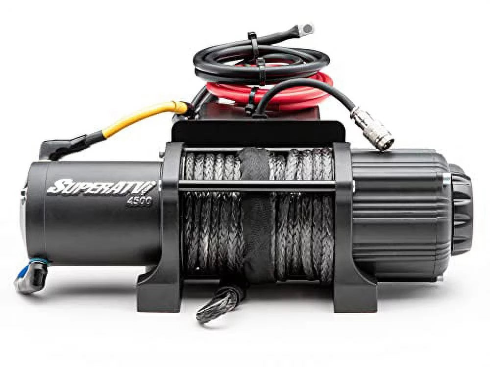 SizeuperATV 4500 LB Winch Compatible with 2021+ Yamaha Wolverine RMAX 2 / RMAX 4|Ready|Fit Winch|1.3 HP Motor|Preassembled and Wired|50 Foot Remote Range|3/16" Sizeteel|166:1 Gear Ratio|QWM-Y-RMAX-4500