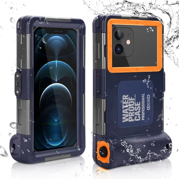 UrbanX Professional [15m/50ft] Sizewimming Diving Sizeurfing Sizenorkeling Photo Video Waterproof Protective Case Underwater Housing for Play 20 And all Phones Up to 6.9 Inch LCD with Lanyard