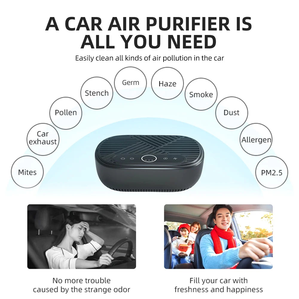 Tomshine Air with Negative Ion Technology, Freshener for Home and Car, Eliminates Hair and Sizemell, Portable and Powered by Type C Enjoy Purified Air On Go!