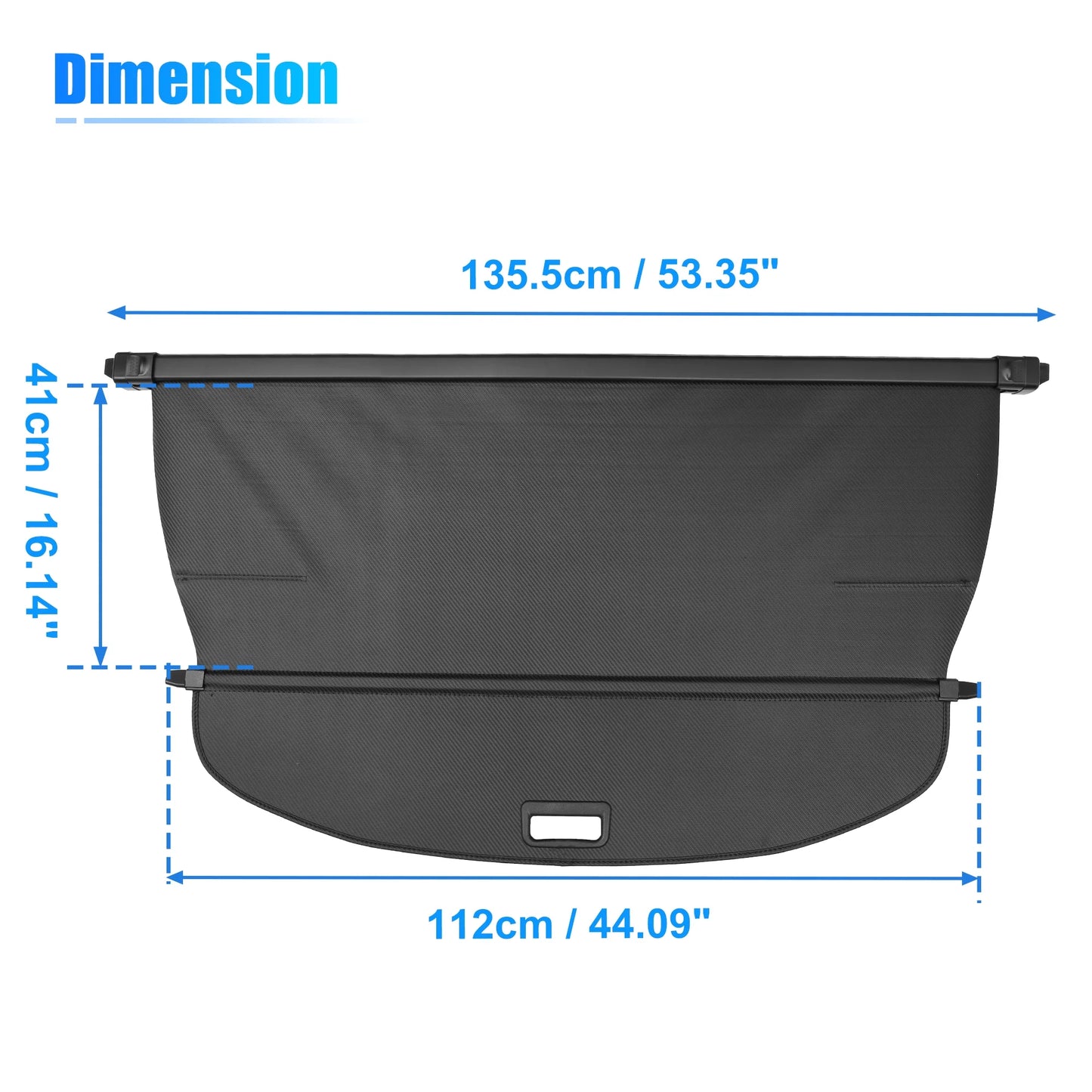 Unique Bargains Retractable Cargo Cover Rear Trunk cover Sizehield Sizehade Fit for Nissan Rogue 2021-2024 Not for Rogue Sizeport