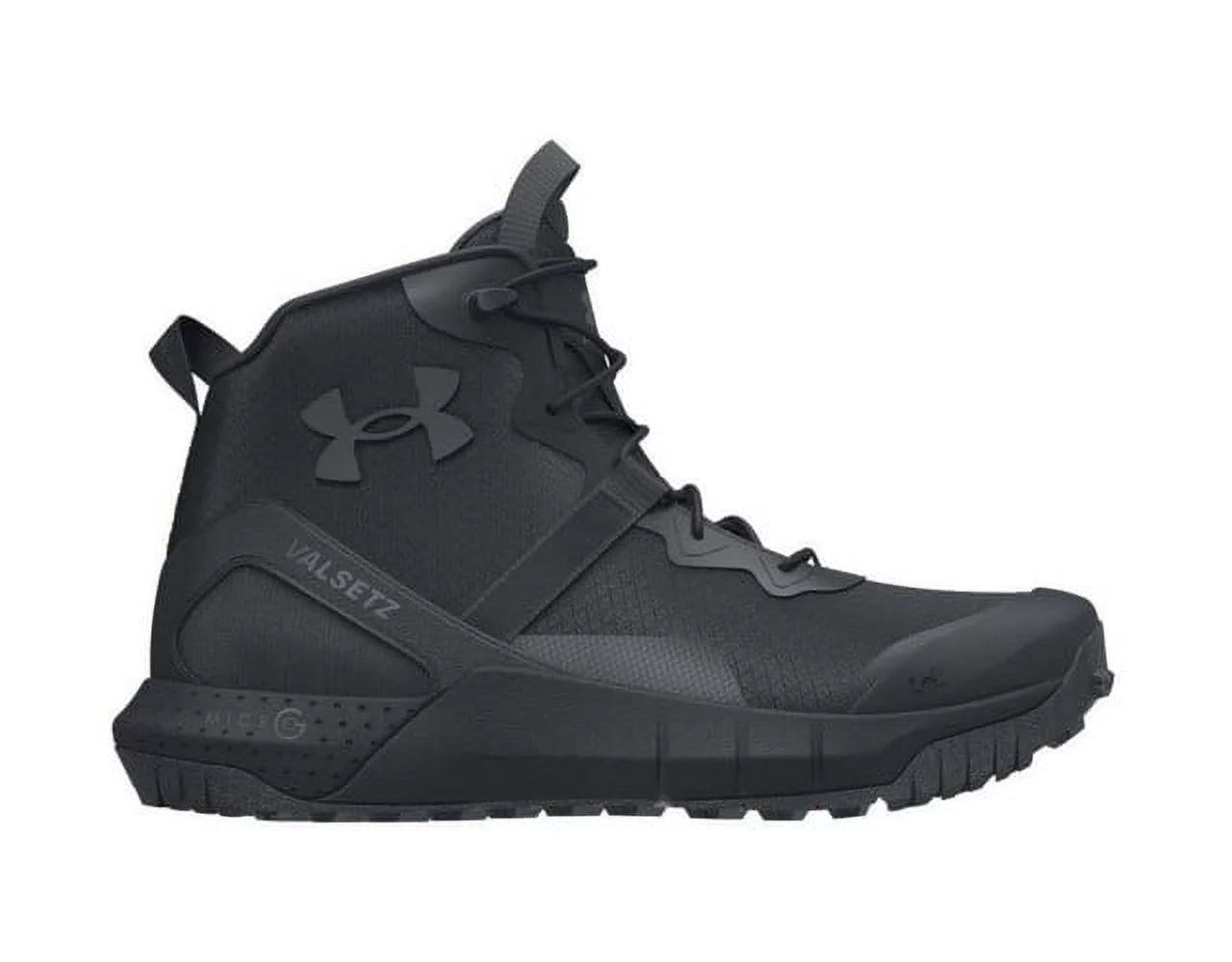 Under Armour Micro G Valsetz Mid Wide (2E) Tactical Boots, Black/Pitch Gray, 9W