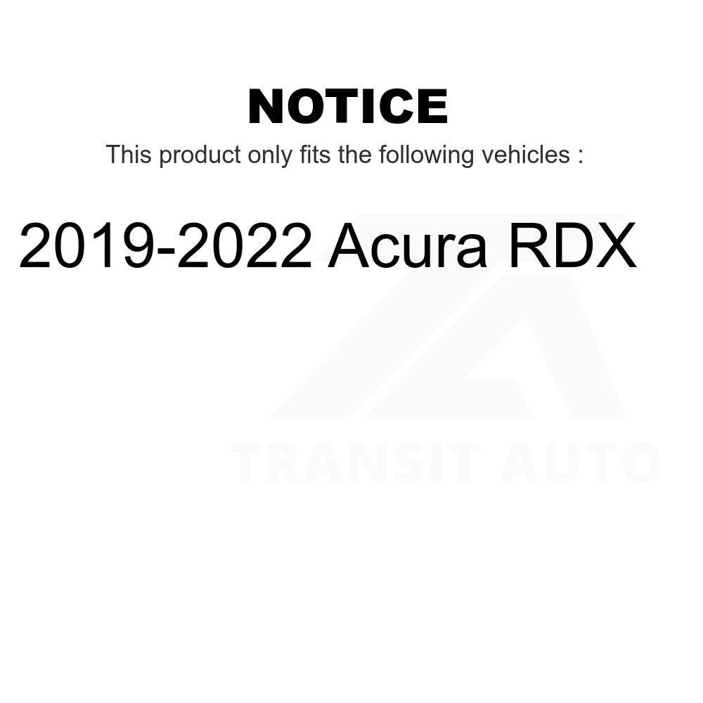 Transit Auto - Rear Disc Brake Rotors And Ceramic Pads Kit For 2019-2022 Acura RDX K8T-103170