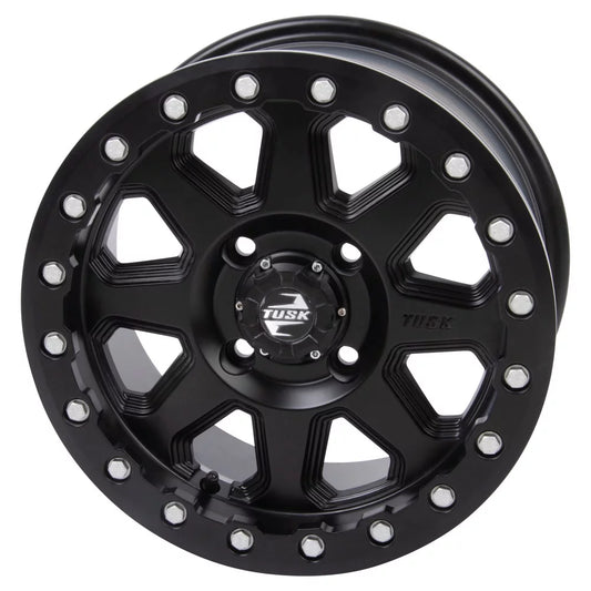 4/137 Tusk Uinta Beadlock Wheel 14x7 5.0 + 2.0 Matte Black For Can-Am Defender HD10 Pro XT 2020-2022