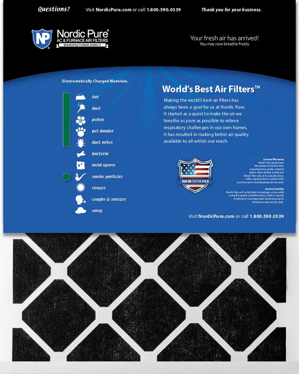 12x24x1 (11_1/2x23_1/2) Pure Green Plus Carbon Eco-Friendly Air Filters 12 Pack