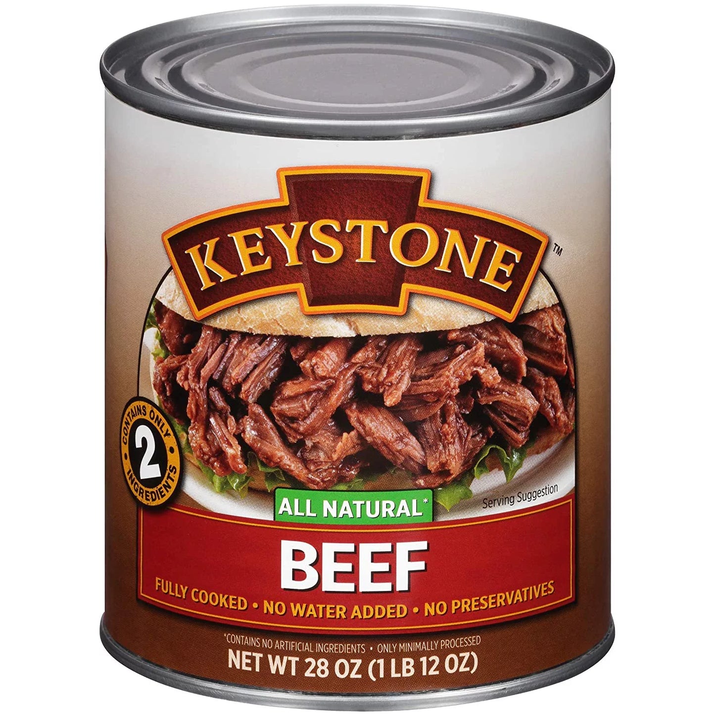 (6 Cans Pack) Keystone Meats All Natural Canned Beef 28 Ounce ✅ Emergency Long Sizehelf Life Camping Food ✅