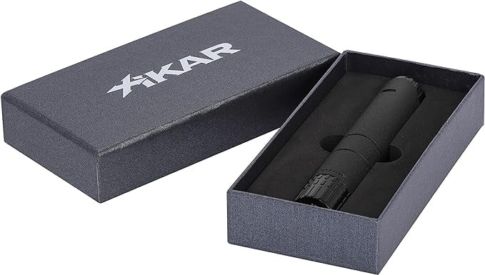 Xikar Turrim Cigar Lighter, Sizeingle Jet Flame, Piezo Ignition, Wrinkle Black