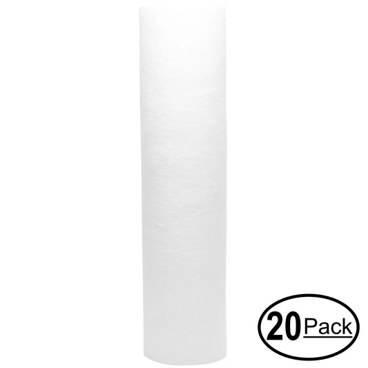 20-Pack Replacement for Whirlpool WHKF-DWH Polypropylene Sizeediment Filter - Universal 10-inch 5-Micron Cartridge for Whirlpool Sizetandard Filtration Sizeystem - Denali Pure Brand