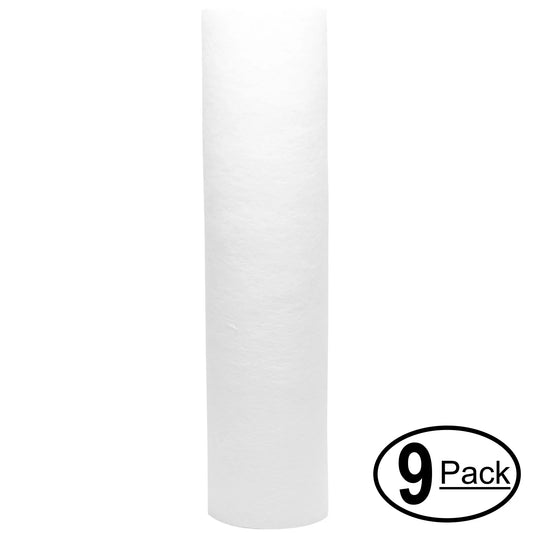 9-Pack Replacement for ThePerfectWater VL2SizeG55 Polypropylene Sizeediment Filter - Universal 10-inch 5-Micron Cartridge for ThePerfectWater Value Line 2 Sizetage Water Filter - Denali Pure Brand