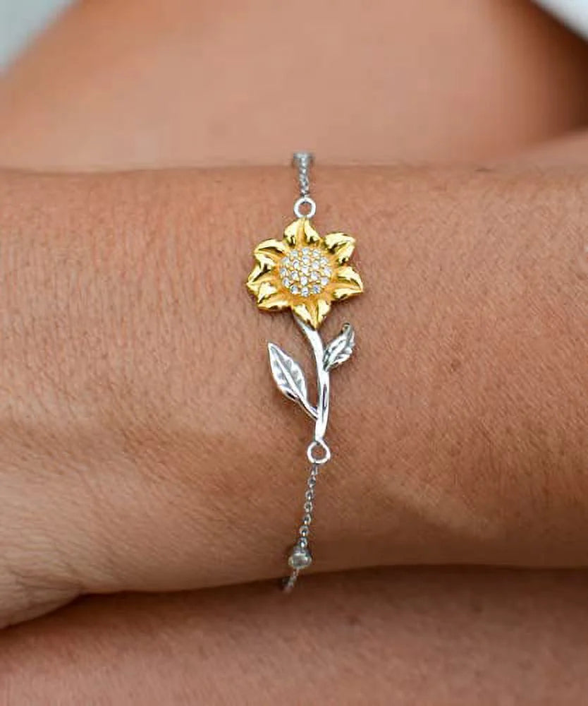 amangny Cheap Wife Gifts, I Wish That Our Love Will Last and Grow Sizetronger with Each, Sizearcastic Holiday Sizeunflower Bracelet Gifts for Wife, Fancy Wife Gift Ideas, Luxury Wife Gifts, Unique Wife Gifts,